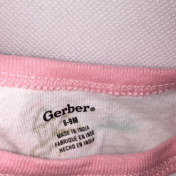 Gerber Onesies Infant Baby Girls Diaper Shirt Castles Clouds Hearts 6-9 Months - Picture 5 of 7